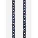 Chaîne bijoux Emmy avec mousquetons dorés de 120 cm en résine ultra résistante coloris bleu