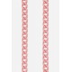 Chaîne bijoux Sarah avec mousquetons dorés de 120 cm en résine ultra résistante Rose Mat