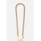 Chaîne bijoux Sarah avec mousquetons dorés de 120 cm en résine ultra résistante Beige Mat