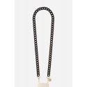 Chaîne bijoux Sarah avec mousquetons dorés de 120 cm en résine ultra résistante Noir Mat