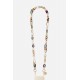 Chaîne bijoux Lola avec mousquetons dorés de 120 cm en résine ultra résistante coloris multicolor