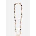 Chaîne bijoux Lola avec mousquetons dorés de 120 cm en résine ultra résistante coloris multicolor