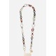 Chaîne bijoux Ava avec mousquetons dorés de 120 cm en résine ultra résistante coloris multicolor