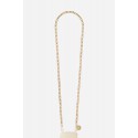 Chaîne bijoux Sona avec mousquetons dorés de 120 cm en métal Doré