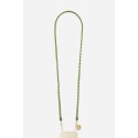 Chaîne bijoux Lou avec mousquetons dorés de 120 cm en métal ultra résistante Vert et Doré