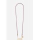 Chaîne bijoux Lou avec mousquetons dorés de 120 cm en métal ultra résistante Violet et Doré