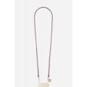 Chaîne bijoux Lou avec mousquetons dorés de 120 cm en métal ultra résistante Violet et Doré