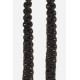 Lanière Sangle Giulia 120 cm noir avec strass en cordon tressé avec mousquetons dorés 