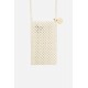 Sac universel Ella de téléphone façon perles de culture blanche 