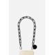 Bijoux de téléphones Billy avec mousquetons dorés 40 cm chaîne en metal noir