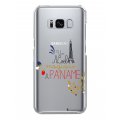 Coque Samsung Galaxy S8 rigide transparente Un Noël magique à Paname Dessin La Coque Francaise