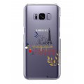 Coque Samsung Galaxy S8 Plus rigide transparente Un Noël magique à Paname Dessin La Coque Francaise