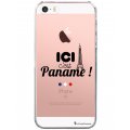 Coque iPhone SE / 5S / 5 rigide transparente Ici c'est Paname Dessin La Coque Francaise