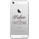 Coque rigide transparent Fashion et Parisienne iPhone SE / 5S / 5