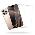 Lot de 3 Vitres iPhone 16 Pro Max en verre trempe transparente