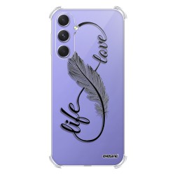 Coque Coque Samsung Galaxy A54 Silicone antichocs Solides coins renforcés Protection Housse transparente Love Life Evetane