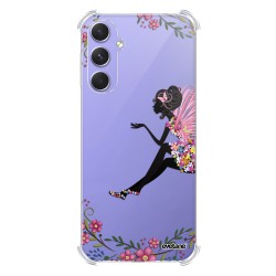 Coque Coque Samsung Galaxy A54 Silicone antichocs Solides coins renforcés Protection Housse transparente Fée Fleurale Evetane