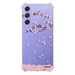 Coque Coque Samsung Galaxy A54 Silicone antichocs Solides coins renforcés Protection Housse transparente Chute De Fleurs Evetane
