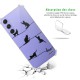 Coque Coque Samsung Galaxy A54 Silicone antichocs Solides coins renforcés Protection Housse transparente Chat Lignes Evetane