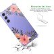 Coque Coque Samsung Galaxy A54 Silicone antichocs Solides coins renforcés Protection Housse transparente Fleurs roses Evetane