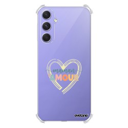 Coque Coque Samsung Galaxy A54 Silicone antichocs Solides coins renforcés Protection Housse transparente Maman d'amour Evetane