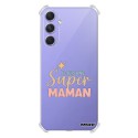 Coque Coque Samsung Galaxy A54 Silicone antichocs Solides coins renforcés Protection Housse transparente Je suis une super Maman Evetane