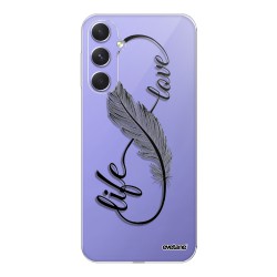 Coque Coque Samsung Galaxy A54 360 intégrale transparente Love Life Tendance Evetane.