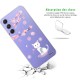 Coque Coque Samsung Galaxy A54 360 intégrale transparente Chat et Fleurs Tendance Evetane.