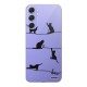 Coque Coque Samsung Galaxy A54 360 intégrale transparente Chat Lignes Tendance Evetane.