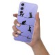 Coque Coque Samsung Galaxy A54 360 intégrale transparente Chat Lignes Tendance Evetane.