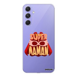 Coque Coque Samsung Galaxy A54 360 intégrale transparente Super Maman Tendance Evetane.