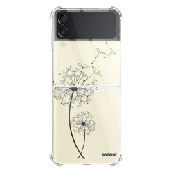 Coque Coque Samsung Galaxy Z Flip 3 Silicone antichocs Solides coins renforcés Protection Housse transparente Pissenlit Evetane