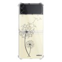 Coque Coque Samsung Galaxy Z Flip 3 Silicone antichocs Solides coins renforcés Protection Housse transparente Pissenlit Evetane