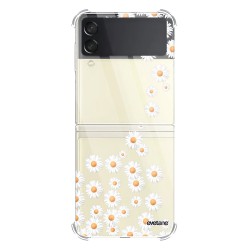Coque Coque Samsung Galaxy Z Flip 3 Silicone antichocs Solides coins renforcés Protection Housse transparente Marguerite Evetane