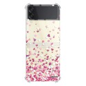 Coque Coque Samsung Galaxy Z Flip 3 Silicone antichocs Solides coins renforcés Protection Housse transparente Confettis De Coeur Evetane