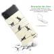 Coque Coque Samsung Galaxy Z Flip 3 Silicone antichocs Solides coins renforcés Protection Housse transparente Chat Lignes Evetane