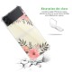 Coque Coque Samsung Galaxy Z Flip 3 Silicone antichocs Solides coins renforcés Protection Housse transparente Fleurs roses Evetane