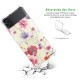 Coque Coque Samsung Galaxy Z Flip 3 Silicone antichocs Solides coins renforcés Protection Housse transparente Fleurs Multicolores Evetane