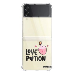 Coque Coque Samsung Galaxy Z Flip 3 Silicone antichocs Solides coins renforcés Protection Housse transparente Love Potion Evetane