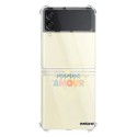 Coque Coque Samsung Galaxy Z Flip 3 Silicone antichocs Solides coins renforcés Protection Housse transparente Maman d'amour Evetane