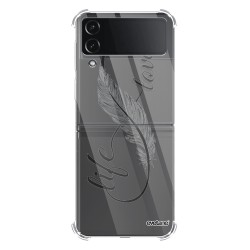 Coque Coque Samsung Galaxy Z Flip 4 Silicone antichocs Solides coins renforcés Protection Housse transparente Love Life Evetane