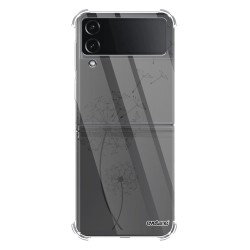 Coque Coque Samsung Galaxy Z Flip 4 Silicone antichocs Solides coins renforcés Protection Housse transparente Pissenlit Evetane
