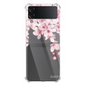 Coque Coque Samsung Galaxy Z Flip 4 Silicone antichocs Solides coins renforcés Protection Housse transparente Cerisier Evetane