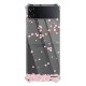 Coque Coque Samsung Galaxy Z Flip 4 Silicone antichocs Solides coins renforcés Protection Housse transparente Chute De Fleurs Evetane