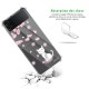 Coque Coque Samsung Galaxy Z Flip 4 Silicone antichocs Solides coins renforcés Protection Housse transparente Chat et Fleurs Evetane