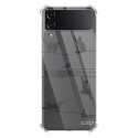 Coque Coque Samsung Galaxy Z Flip 4 Silicone antichocs Solides coins renforcés Protection Housse transparente Chat Lignes Evetane