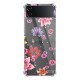 Coque Coque Samsung Galaxy Z Flip 4 Silicone antichocs Solides coins renforcés Protection Housse transparente Fleurs Multicolores Evetane