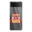 Coque Coque Samsung Galaxy Z Flip 4 Silicone antichocs Solides coins renforcés Protection Housse transparente Super Maman Evetane