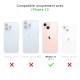 Coque iPhone 13 Transparente Compatible Magsafe Contour Rose + 2 Vitres Protection ecran