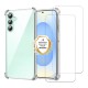 Coque Samsung Galaxy S24FE Antichoc Silicone bords renforcés + 2 Vitres en verre trempé Protection écran